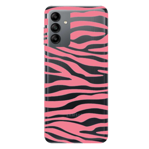 Samsung A13 5G Pink Zebra Transparent Silicone TPU Θήκη