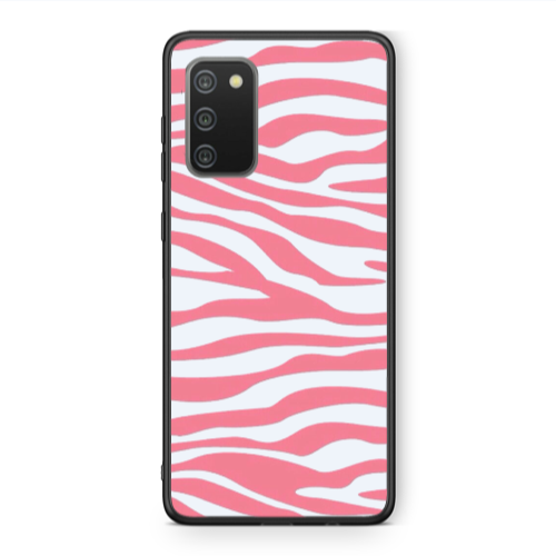 Samsung A02s Pink Zebra Black Glossy Θήκη