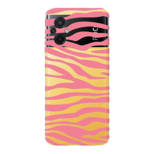 Xiaomi Poco M5 Pink Zebra Transparent Silicone TPU Θήκη