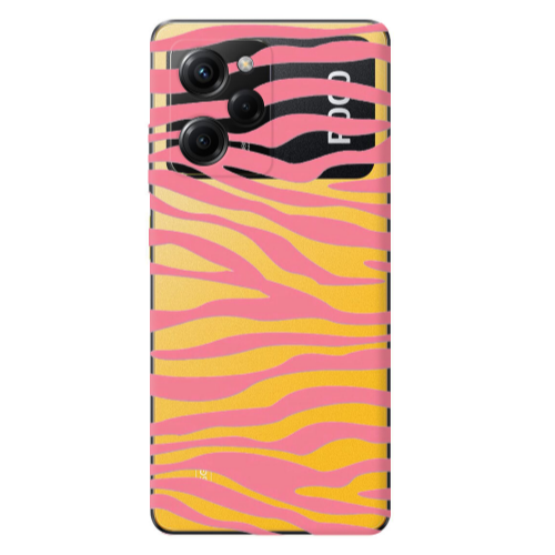Xiaomi Poco X5 Pro Pink Zebra Transparent Silicone TPU Θήκη