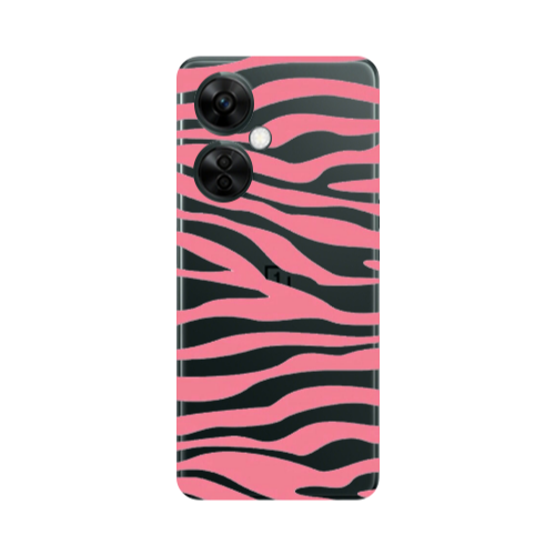 Oneplus Nord CE 3 Lite 5G Pink Zebra Transparent Silicone TPU Θήκη