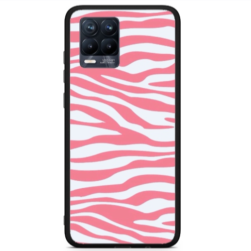 Realme 8 i Pink Zebra Black Glossy Θήκη