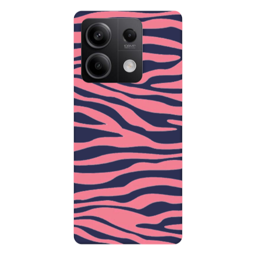 Xiaomi Redmi Note 13Pro 5G Pink Zebra Dark blue Colored Silicone TPU Θήκη