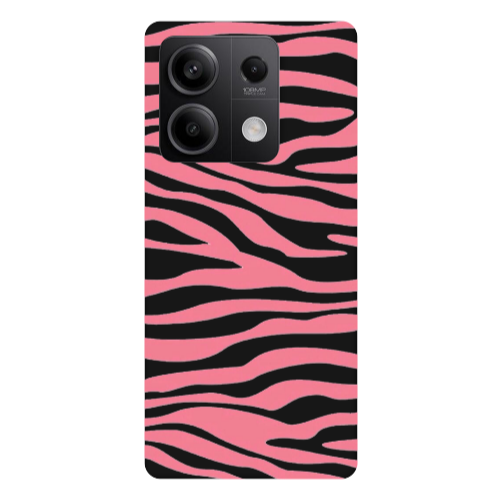 Xiaomi Redmi Note 13Pro 5G Pink Zebra Black Colored Silicone TPU Θήκη