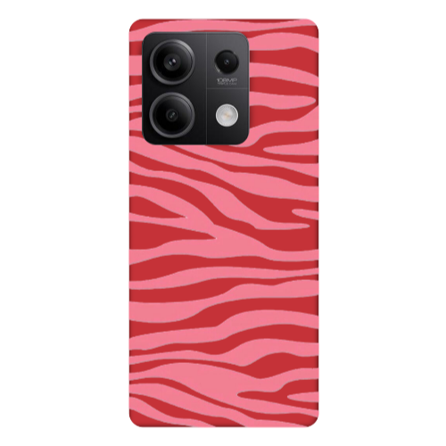 Xiaomi Redmi Note 13Pro 5G Pink Zebra Red Colored Silicone TPU Θήκη