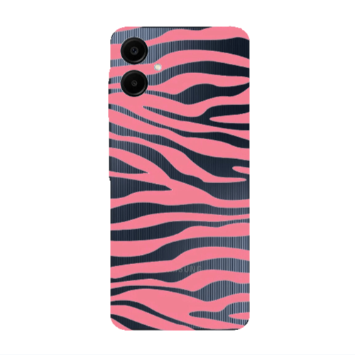 Samsung A06 Pink Zebra Transparent Silicone TPU Θήκη