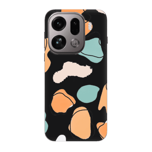 Oppo Find X9 Pro Colorful spots Black Colored Silicone TPU Θήκη