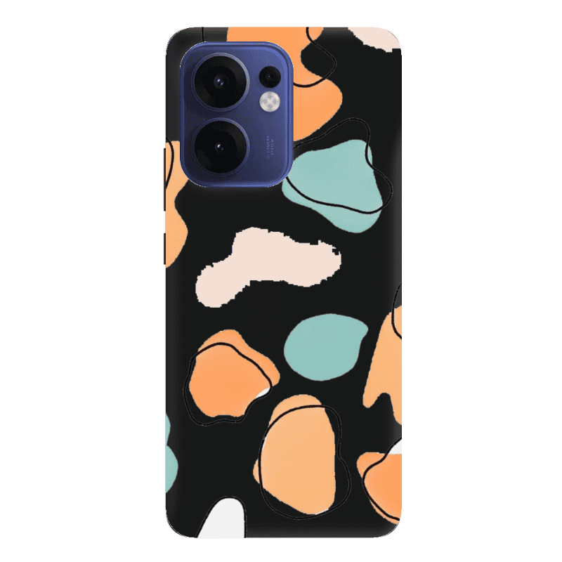 Oppo Reno13 FS Colorful spots Black Colored Silicone TPU Θήκη
