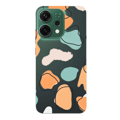 Oppo RENO 14 Colorful spots Transparent Silicone TPU Θήκη