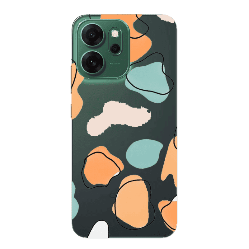 Oppo 14 F Colorful spots Transparent Silicone TPU Θήκη