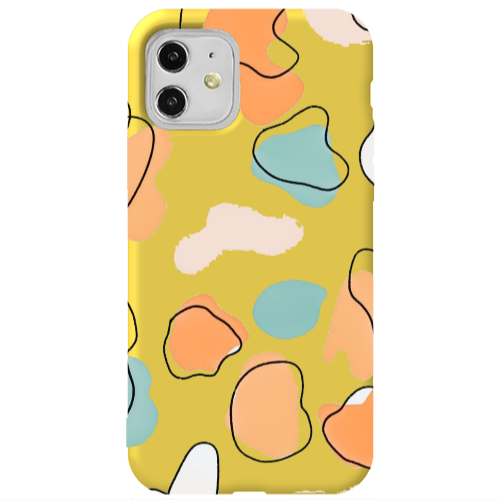 Apple iPhone 11  Colorful spots Yellow Colored Silicone TPU Θήκη