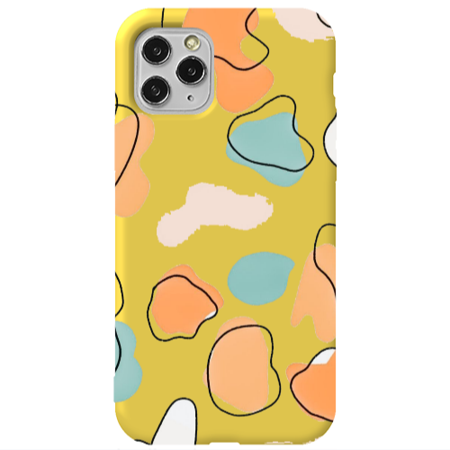 Apple iPhone 11 Pro Colorful spots Yellow Colored Silicone TPU Θήκη