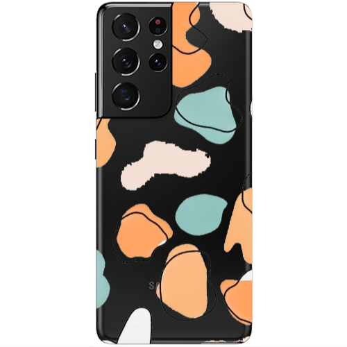 Samsung S21 Ultra Colorful spots Transparent Silicone TPU Θήκη
