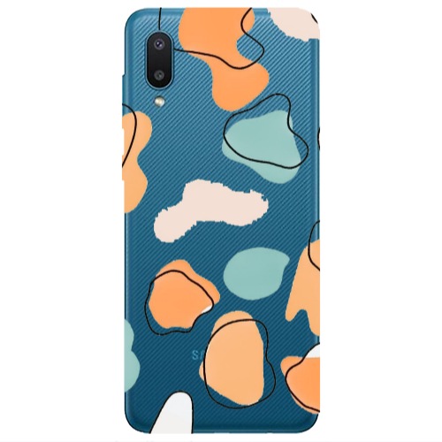 Samsung A02 Colorful spots Transparent Silicone TPU Θήκη