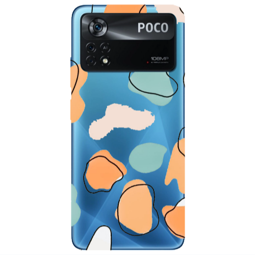 Xiaomi Poco X4 Pro Colorful spots Transparent Silicone TPU Θήκη