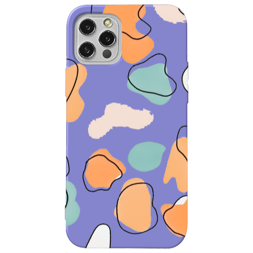 Apple iPhone 13 Pro Colorful spots Purple Colored Silicone TPU Θήκη