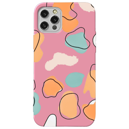 Apple iPhone 13 Pro Colorful spots Pink Colored Silicone TPU Θήκη