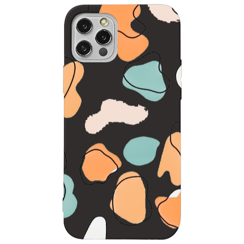 Apple iPhone 13 Pro Colorful spots Black Colored Silicone TPU Θήκη