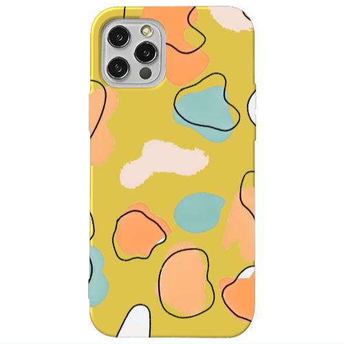 Apple iPhone 13 Pro Colorful spots Yellow Colored Silicone TPU Θήκη