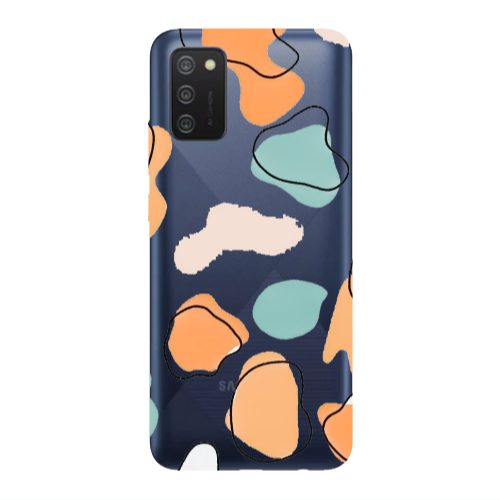 Samsung A03S Colorful spots Transparent Silicone TPU Θήκη