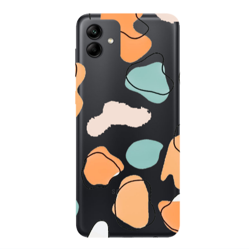 Samsung A04 Colorful spots Transparent Silicone TPU Θήκη