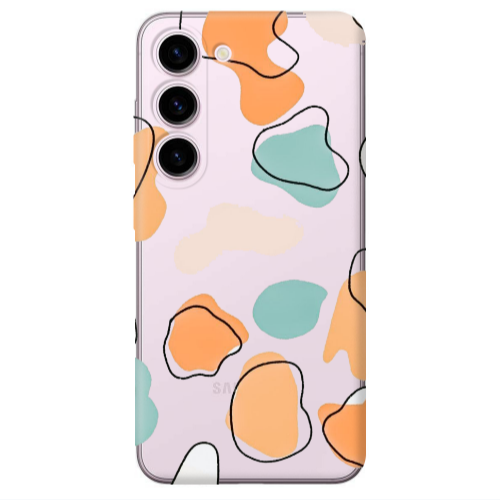 Samsung S23 Colorful spots Transparent Silicone TPU Θήκη