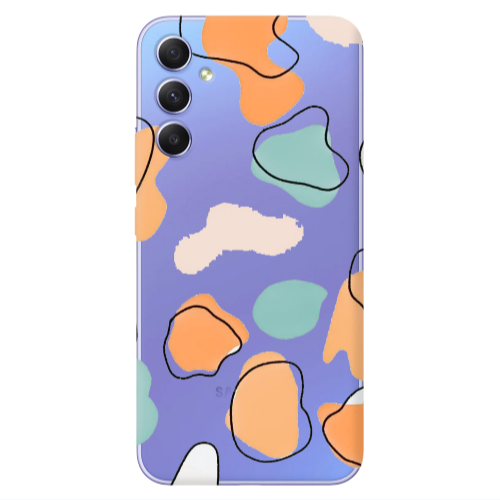 Samsung A34 Colorful spots Transparent Silicone TPU Θήκη