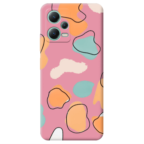 Xiaomi Redmi Note 12 Pro 5G Colorful spots Pink Colored Silicone TPU Θήκη