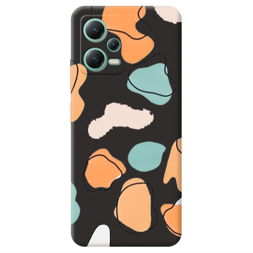 Xiaomi Redmi Note 12 Pro 5G Colorful spots Black Colored Silicone TPU Θήκη