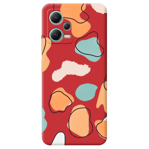 Xiaomi Redmi Note 12 Pro 5G Colorful spots Red Colored Silicone TPU Θήκη