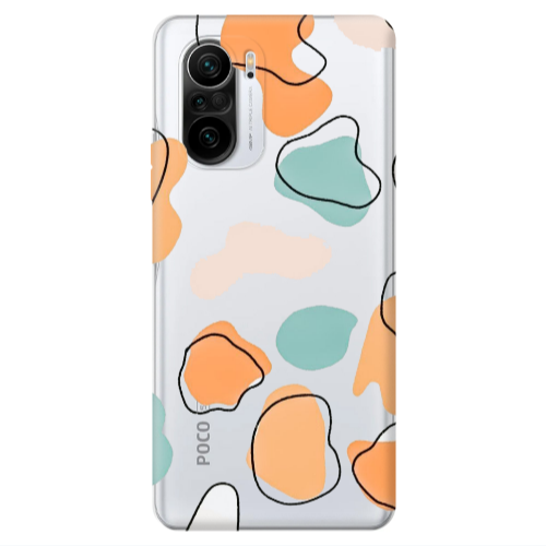 Xiaomi Poco F3 Colorful spots Transparent Silicone TPU Θήκη