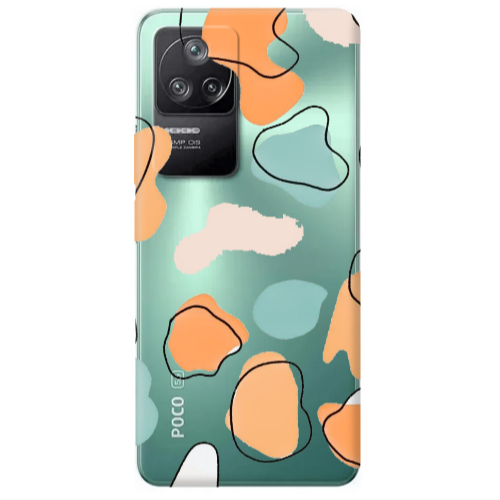 Xiaomi Poco F4 Colorful spots Transparent Silicone TPU Θήκη