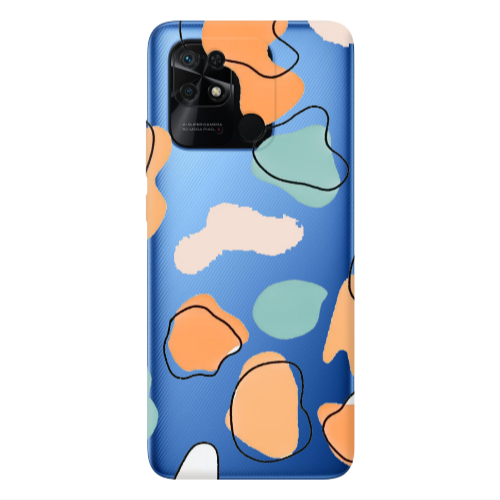 Xiaomi Poco C40 Colorful spots Transparent Silicone TPU Θήκη