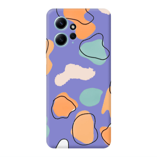 Xiaomi Redmi Note 12 4G Colorful spots Purple Colored Silicone TPU Θήκη