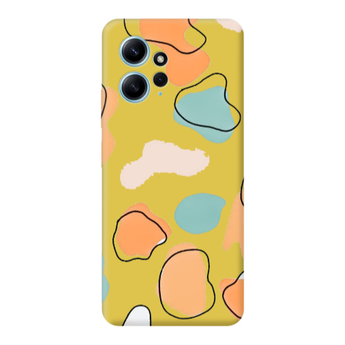Xiaomi Redmi Note 12 4G Colorful spots Yellow Colored Silicone TPU Θήκη