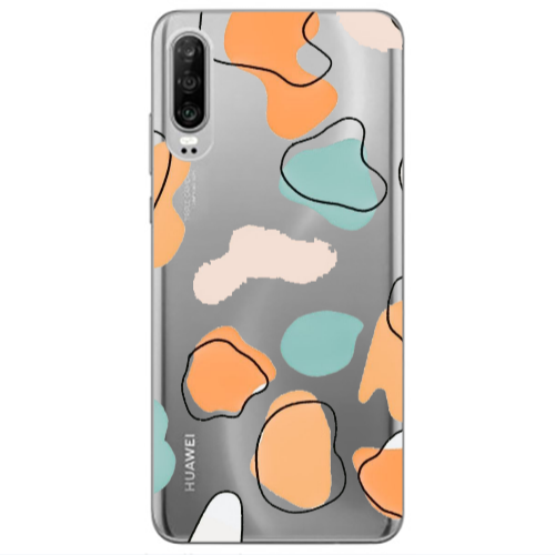 Huawei P30 Colorful spots Transparent Silicone TPU Θήκη