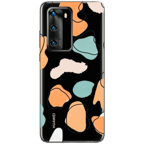 Huawei P40 Colorful spots Transparent Silicone TPU Θήκη