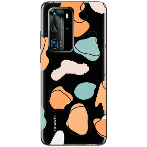 Huawei P40 Pro Colorful spots Transparent Silicone TPU Θήκη