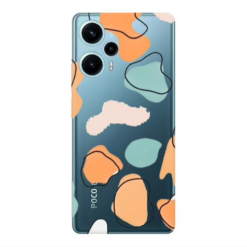 Xiaomi Poco F5 Colorful spots Transparent Silicone TPU Θήκη