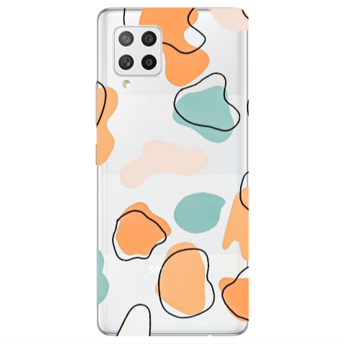 Samsung A42 5G Colorful spots Transparent Silicone TPU Θήκη