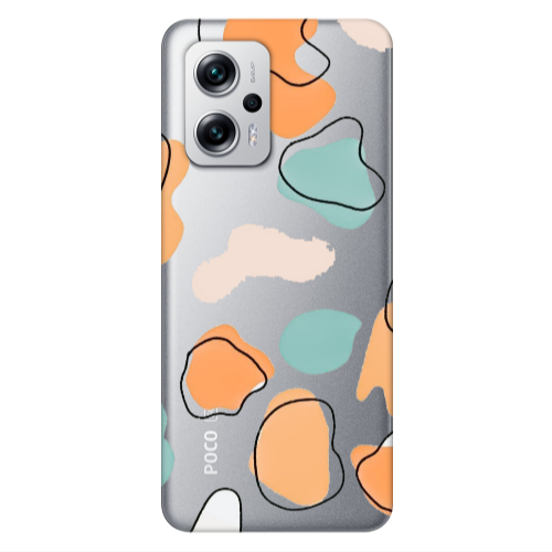 Xiaomi Poco X4 GT Colorful spots Transparent Silicone TPU Θήκη
