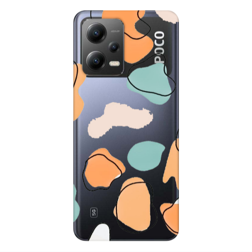 Xiaomi Poco X5 Colorful spots Transparent Silicone TPU Θήκη