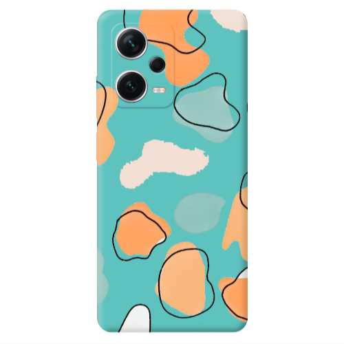 Xiaomi Poco X5 Colorful spots Turquoise Colored Silicone TPU Θήκη