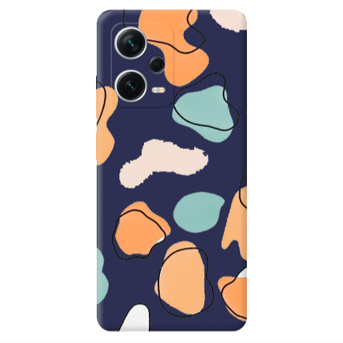 Xiaomi Poco X5 Colorful spots Dark blue Colored Silicone TPU Θήκη
