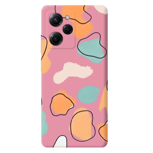 Xiaomi Poco X5 Pro Colorful spots Pink Colored Silicone TPU Θήκη