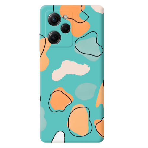Xiaomi Poco X5 Pro Colorful spots Turquoise Colored Silicone TPU Θήκη