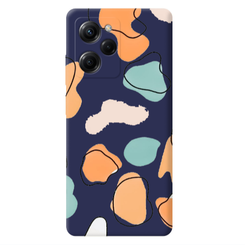 Xiaomi Poco X5 Pro Colorful spots Dark blue Colored Silicone TPU Θήκη