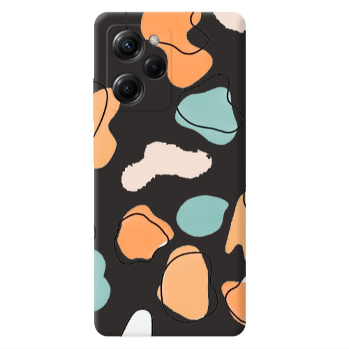 Xiaomi Poco X5 Pro Colorful spots Black Colored Silicone TPU Θήκη