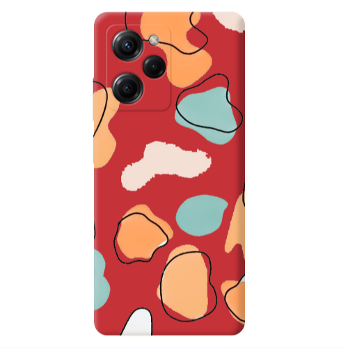 Xiaomi Poco X5 Pro Colorful spots Red Colored Silicone TPU Θήκη