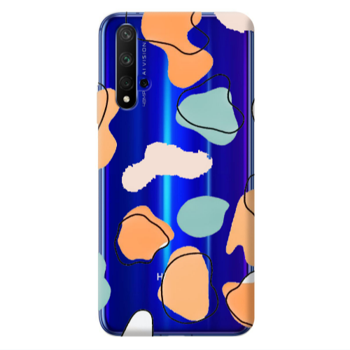 Huawei Nova 5 T Colorful spots Transparent Silicone TPU Θήκη